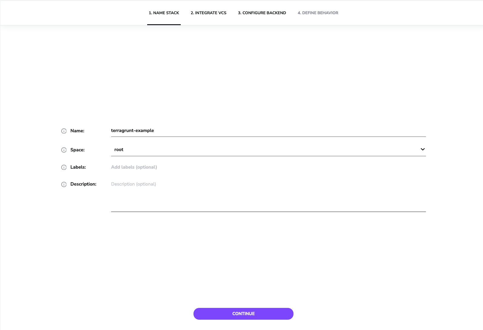 Stack Creation - Naming the stack